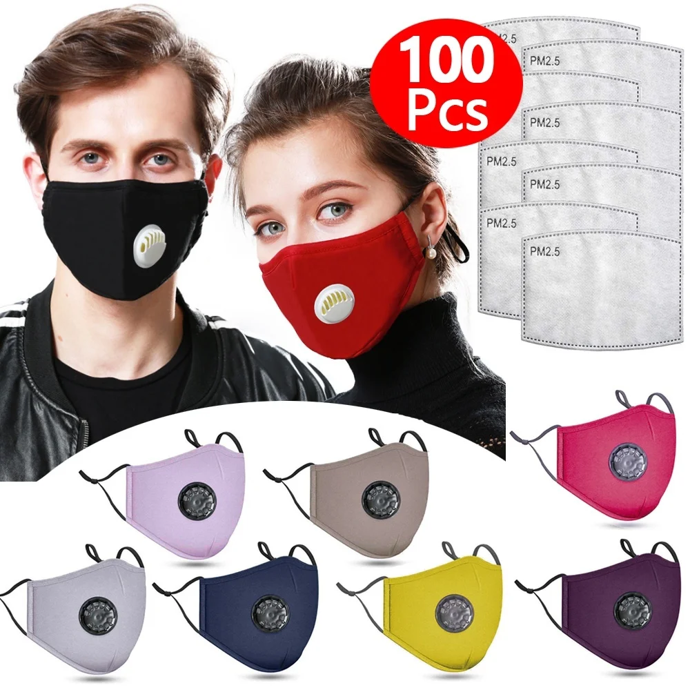 100 шт. хлопковый фильтр для лица PM2.5 пылезащитный противотуманный карбоновый