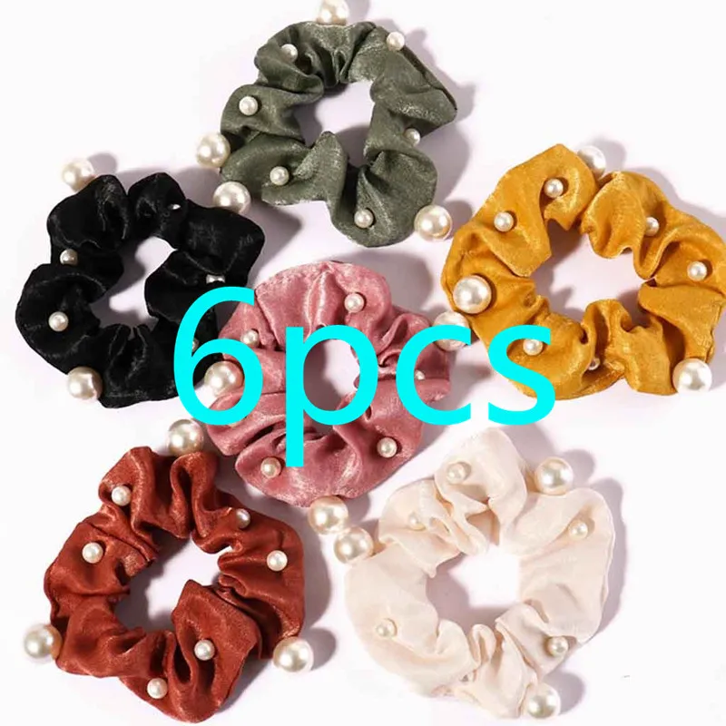 10/6/4 Pcs Hair Scrunchie Elastic HairBands for Women Girls Scrunchies Pack Ties headband Hair Accessories wholesale
