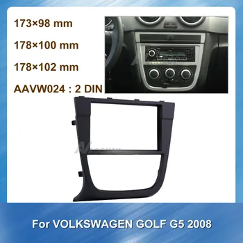 

Double Din Car Radio Fascia gps navigation fascia panel for VOLKSWAGEN GOLF G5 2008 Car refitting DVD frame Car Audio Frame