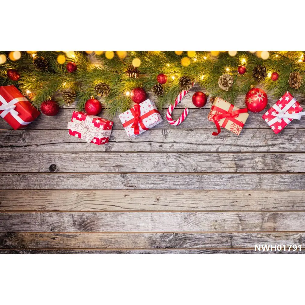 Laeacco Рождественский Деревянный светильник с доской ветка звезды фон для детской фотосъемки индивидуальный фотографический фон для фотостудии - Цвет: NWH01791