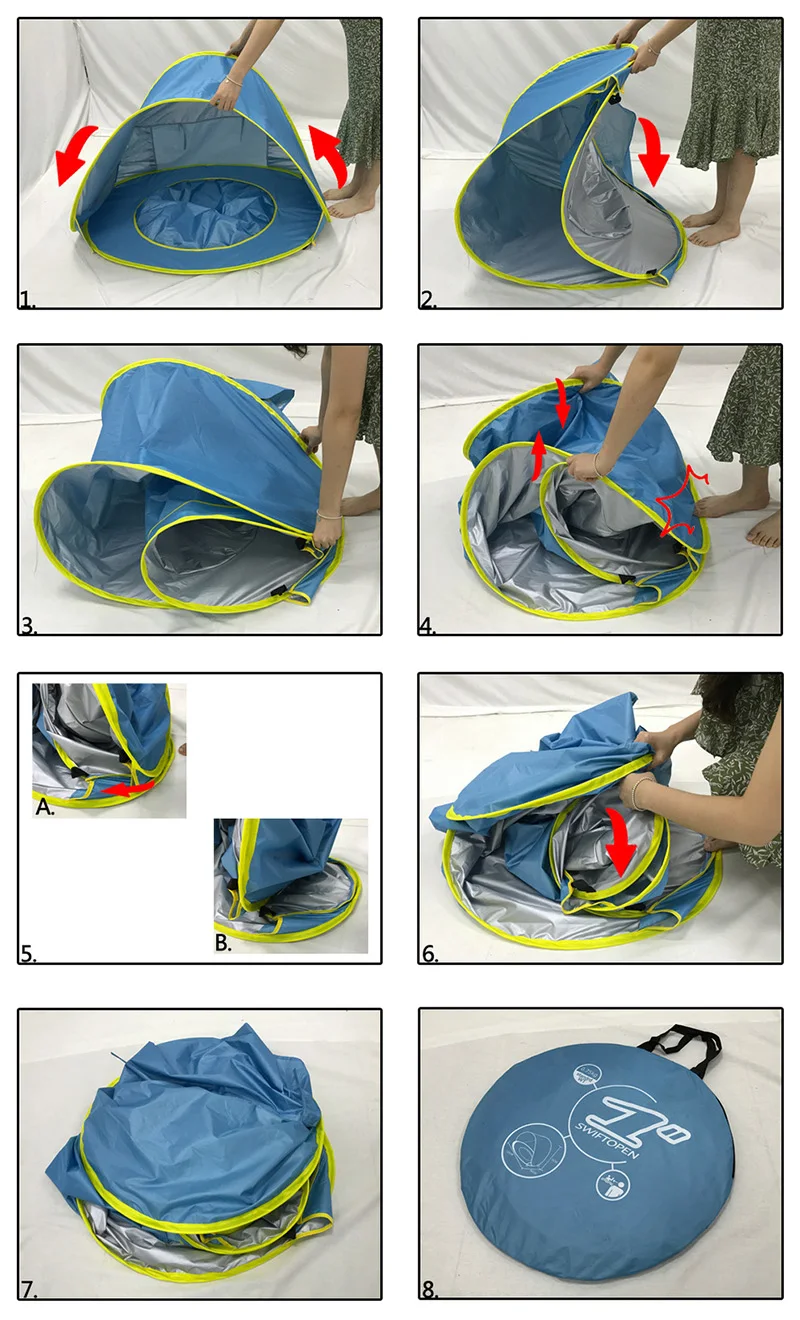 Baby Beach Tent Portable Waterproof Build Sun Awning UV-protecting Tents Kids Outdoor Traveling Sunshade Play House Toys T2205