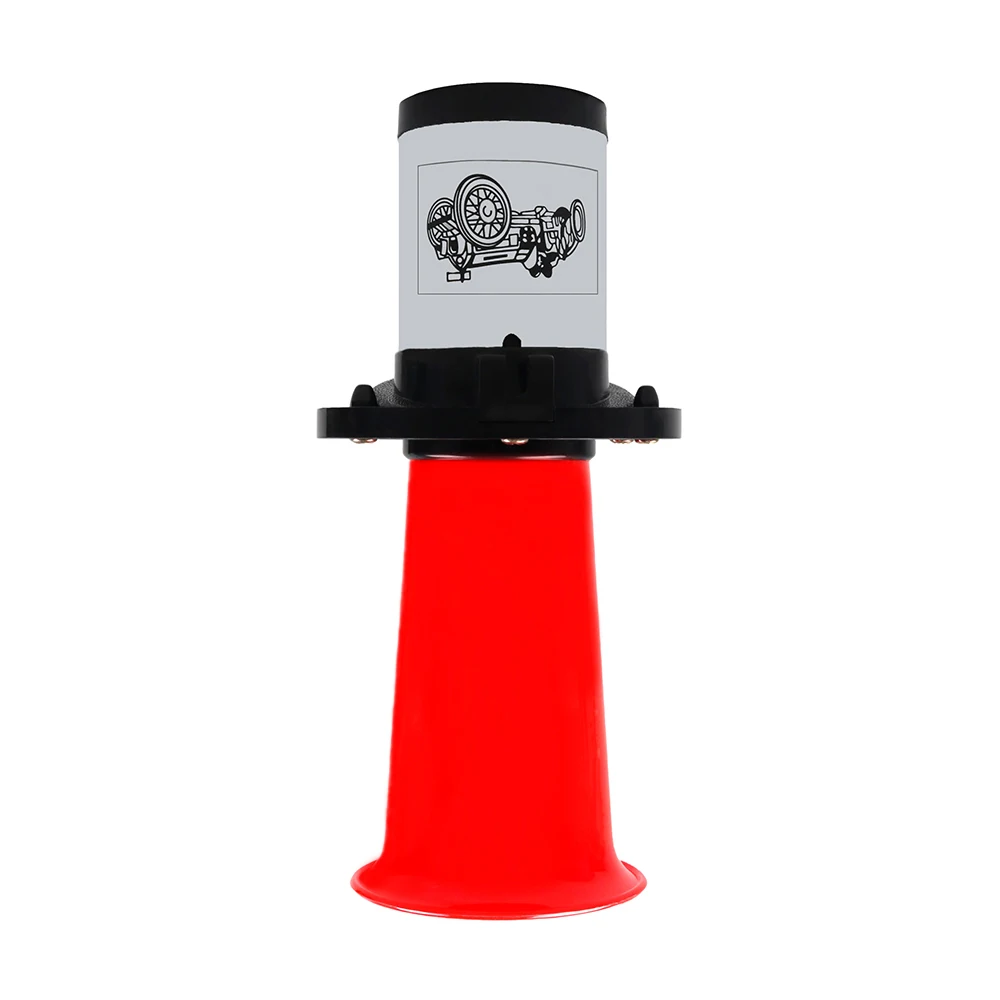 Car Air Horn 12V 115dB Single Trumpet 450 Hz Loud Classic Chrome/Red Air Horn For Car Van Truck Train RV AUTO Boat Alarm car siren horn car air horn