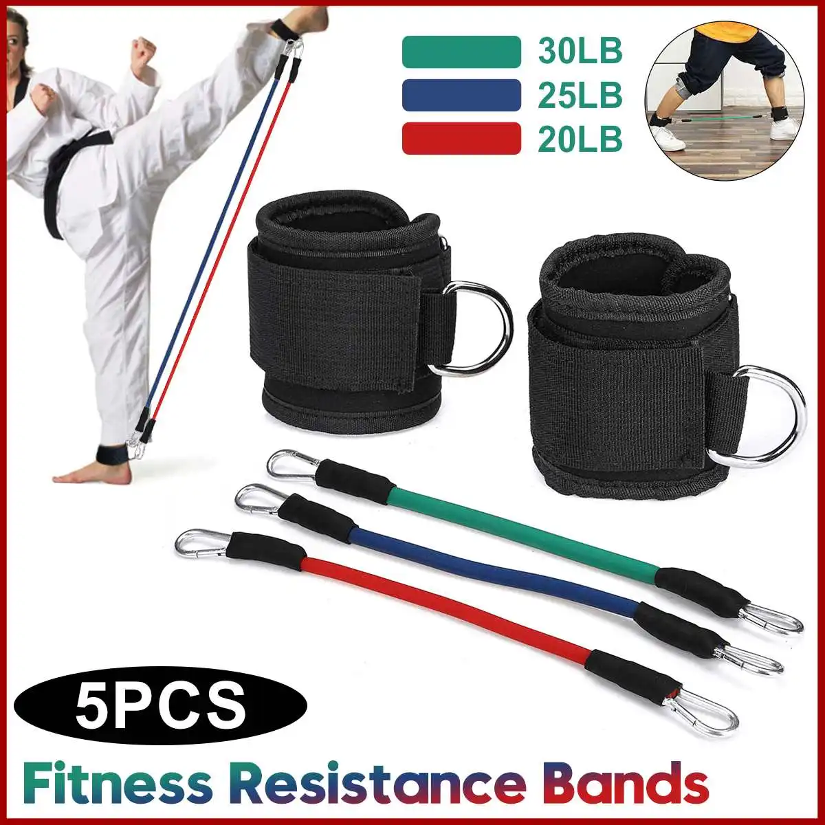 Explosive Power Trainer Leg Taekwondo Kick Training Pull Rope Elastic Rope Resistance Band For Basketball Boxing Fitness Resistance Bands Aliexpress