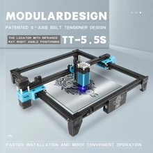 Machine à graver au Laser 40W, imprimante de marquage pour le travail du bois de haute précision, découpe du métal et du cuir, TT 5.5S
