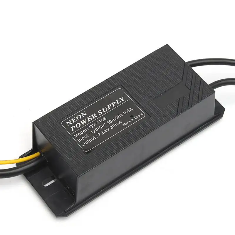 

7500V 7.5KV 30mA High Frequency Neon Electronic Transformer Power Supply Rectifier Kit 50Hz/60Hz 0.6A AC 120V With ON/OFF Switch