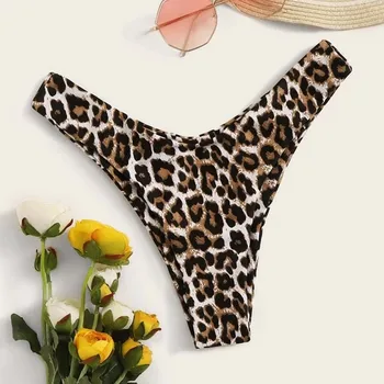 

Women Leopard Underpants High Waisted Bikini Swim Pants Shorts Bottom Swimsuit Swimwear Bathing One Piece SwimwearDPY3