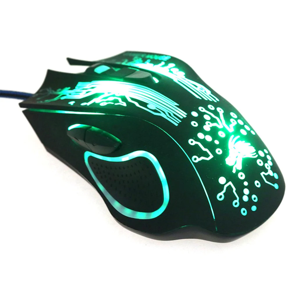 Ergonomics Silent Click USB Wired Gaming Mouse Optical Gamer Mice For PC Laptop Computer Desktop Gamer Colorful light Mouse