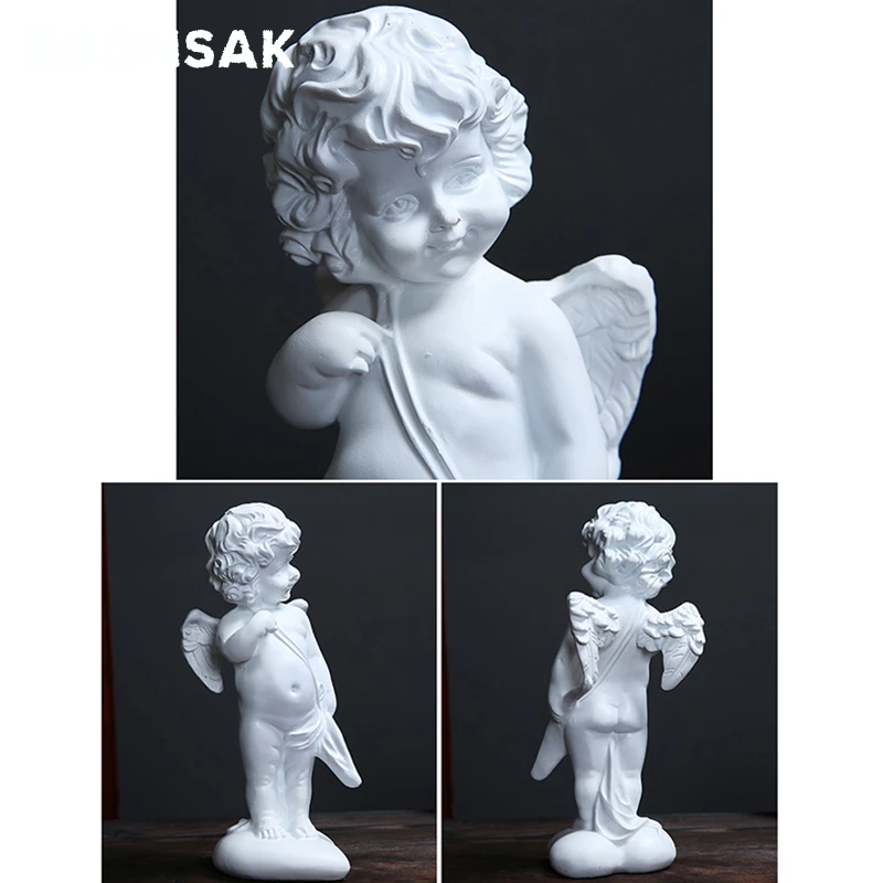 Resin Angel Love God Cupid Figurines Crafts Character Statue Outdoor Garden Statue Decoration Courtyard Park Villa Decoration