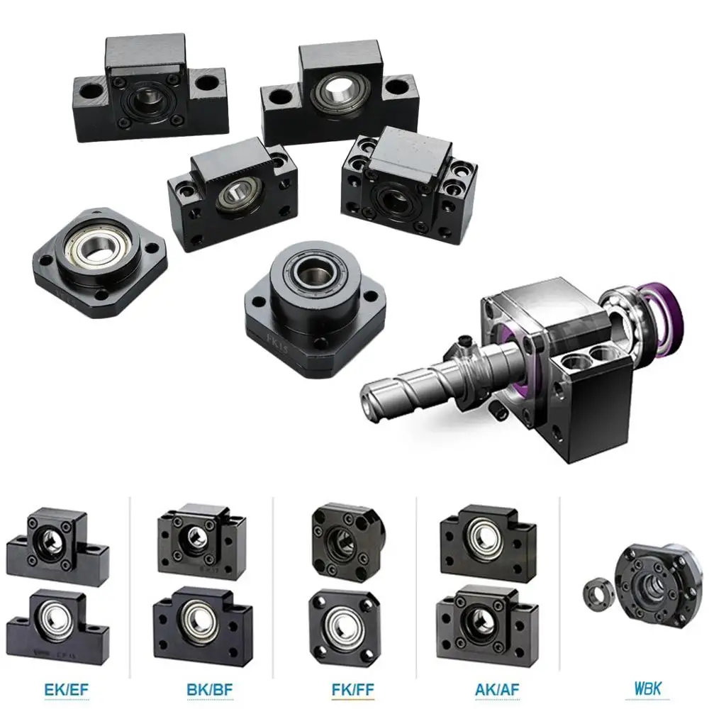 Концевая опора шариковых винтов BK10 BF10 BK12 BF12 BK15 BF15 BK20 BF20 FK10 FF10 FK12 FF12 FK15 EK15 EK12 SFU1204
