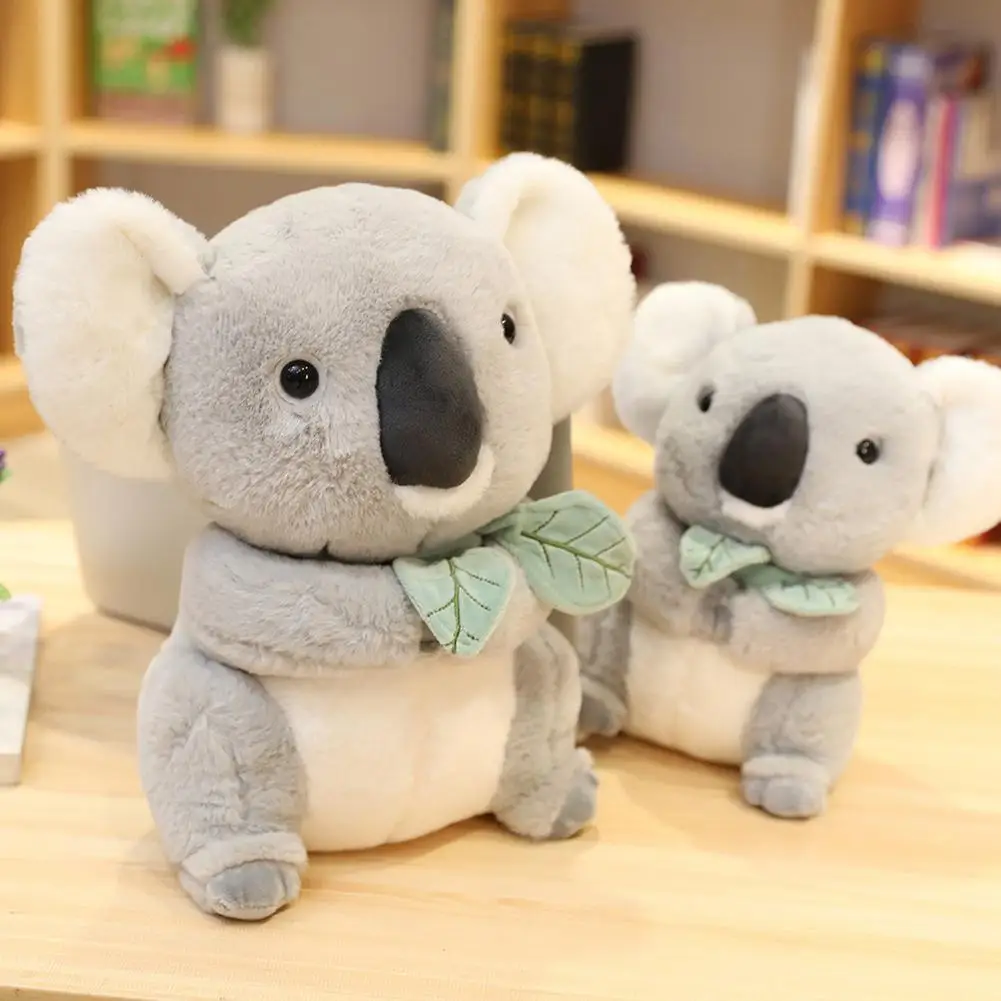Simulation Koala Eating Leaf Stuffed Doll Plush Animal Toy Kids Birthday Gift | Игрушки и хобби