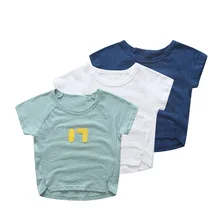 Детская одежда 19, новая стильная летняя одежда детская футболка с короткими рукавами для детей 1-5 лет с короткими рукавами