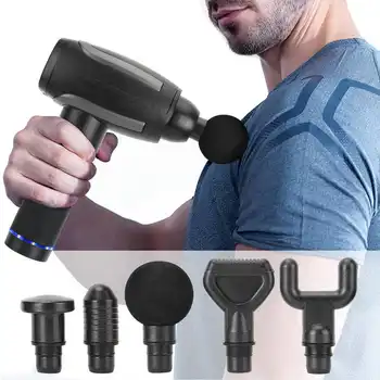 

US Plug 100-240V Electric Muscle Massager Portable Body Relax Pain Relief Muscle Stimulator Fascia Gun Body Muscle Massager