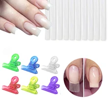 5 шт./компл. волокна для шейпинг c-кривой пластиковый зажим фиксирующий Зажим инструмент Сталь акриловый Фрезер для ногтей cо шлифовальными Pincher Стекло для ногтей Набор для ногтей
