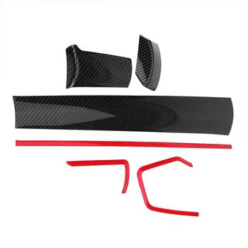 

6Pcs Carbon Fiber Console Center Dashboard Cover Trim Decorative Stickers for Honda Civic 10Th 2016 2017 2018 Car Accessories