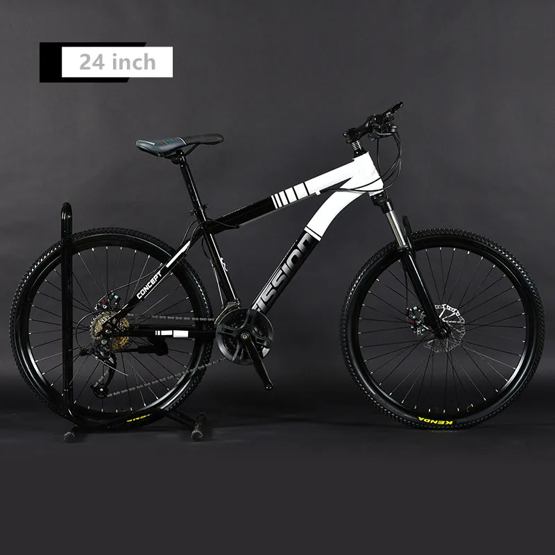 24 inch wheel white Бренд горный велосипед карбоновая стальная рама 24/26 дюймов колеса 27/30 скорость Запираемая вилка велосипед двойной дисковый тормоз MTB Bicicleta - Цвет: 24 inch wheel white