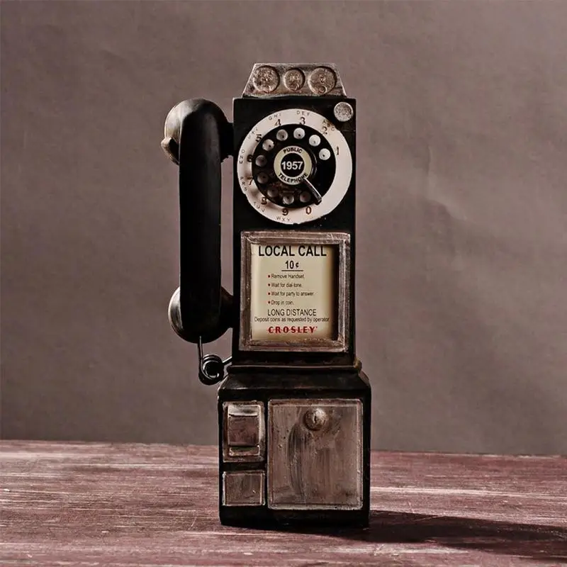 Retro Rotary Phone Model Home Office Desk Resin Phone Decoration Miniature Crafts Ornaments Retro Rotary Phone Model Home Office Desk Resin Phone Decoration Miniature Crafts Ornaments