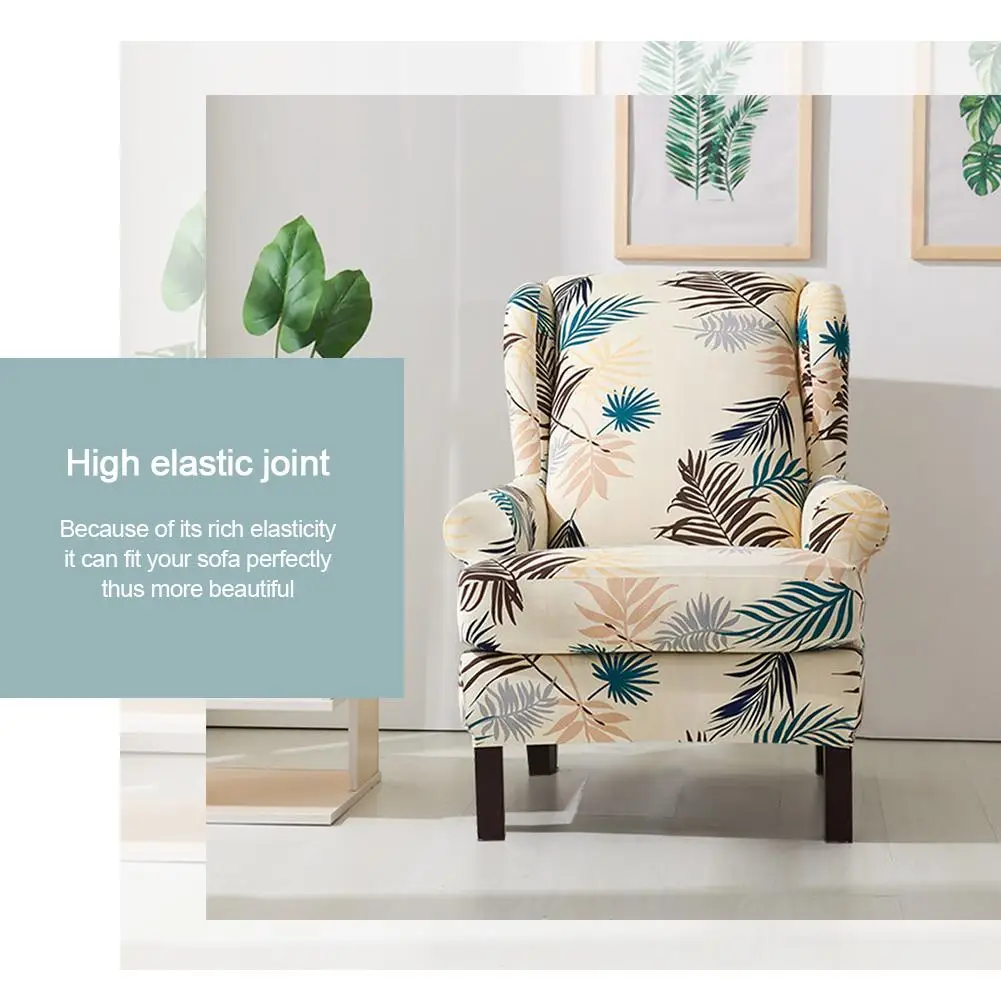 Online Abfallenden Arm König Zurück Stuhl Abdeckung Elastische Sessel Außenverteidiger Flügel Sofa Zurück Stuhl Abdeckung Stretch Protector Slip Cover Protector