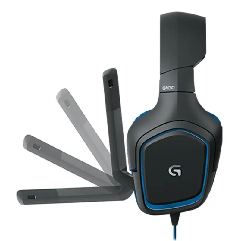 Проводная usb-гарнитура logitech G430 7,1 с регулируемым звучанием и шумоподавлением, профессиональная игровая гарнитура с высоким качеством