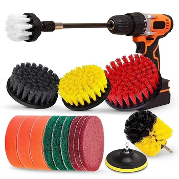 

Drill Brush Set, Extend Long Attachment, Scrub Pads, Sponge, Power Scrubber Cleaning Kit for Grout, Tile, Carpet, Sink, Bathtu