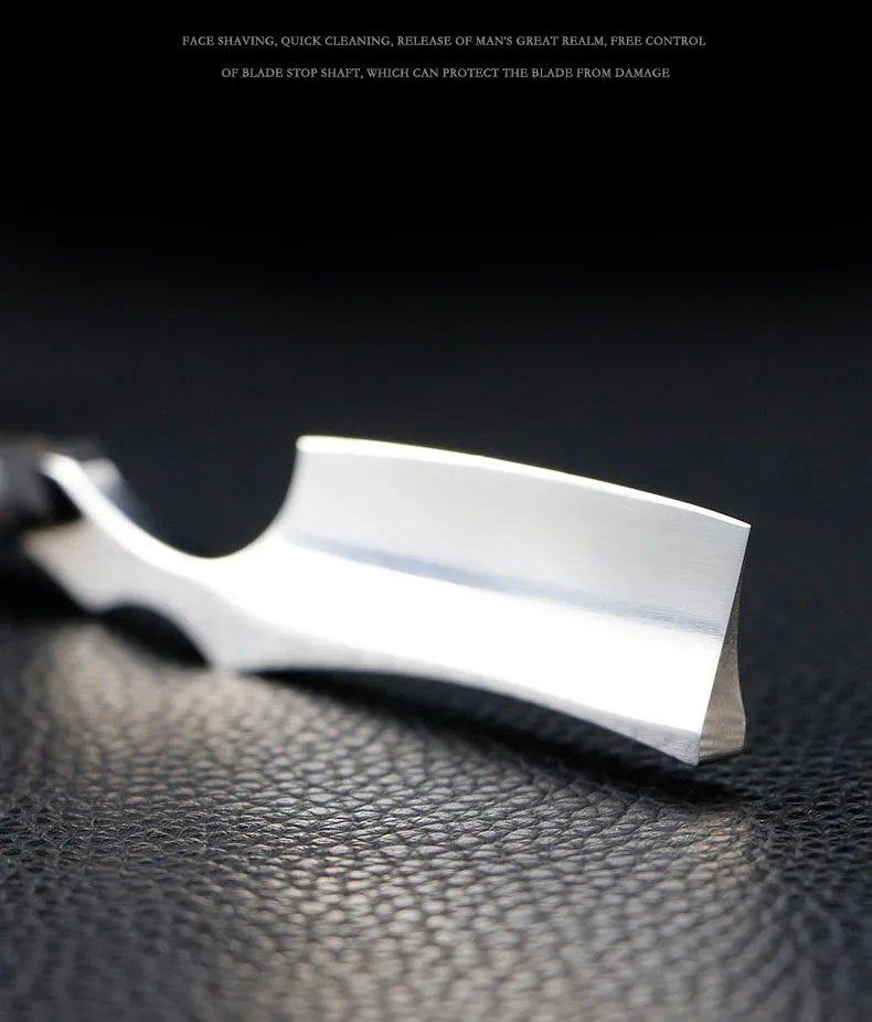 Gerade Kante Barber Razor Haarschnitt Bart Augenbraue Rasieren Werkzeug Manuelle Enthaarung Rasiermesser Falten Rasieren Bart Cutter Geschenk – Detail 4