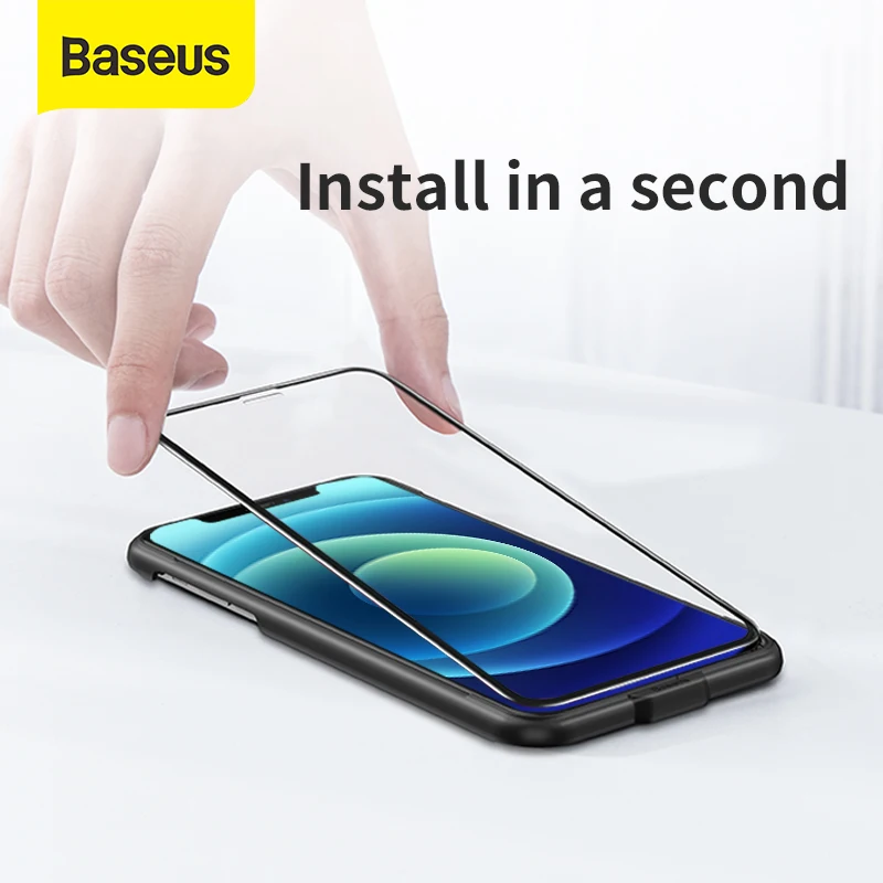 Baseus Tempered Glass For iPhone 13 12 11 Pro Max Screen Protector For iPhone X Tempered Glass Full Cover Screen Protector Glass