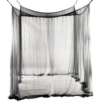 

4 Doors Bedroom Home Decor Gift Bed Canopy Mosquito Net Curtain Solid Color Mesh Bed Canopy Mosquito Net