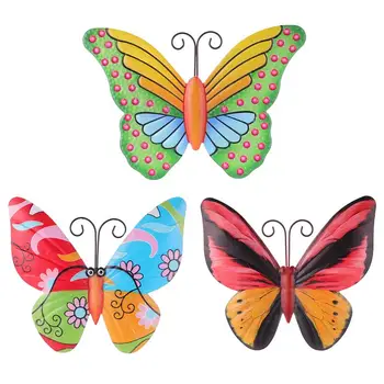 

3 Pcs Garden Decoration Outdoor Garden Accessories Delicate Pretty Iron Butterfly Wall Decor For Decoration Outdoor Indoor