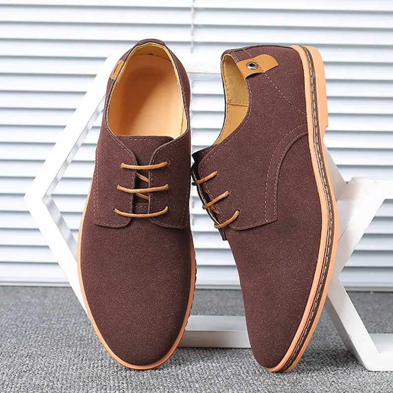 Большие размеры 24-29 см; мужские кроссовки; повседневная обувь; коллекция года; сезон осень; Новое поступление; замшевая Высококачественная Мужская обувь; удобные кроссовки - Цвет: Brown