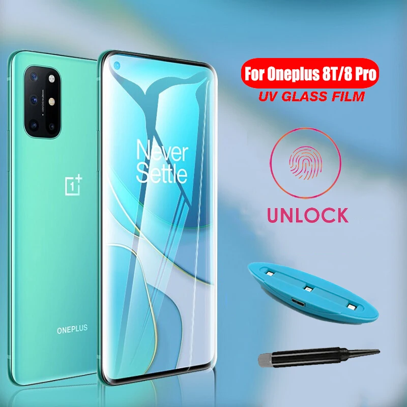 1 2 Pcs Uv Tempered Glass For Oneplus 8t Full Liquid Glue Front Screen Protector For Oneplus 8 Pro 1 8t 8 Pro Uv Glue Glass Phone Screen Protectors Aliexpress