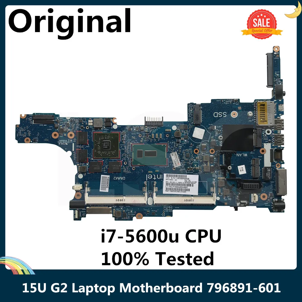 СОП для HP Zbook 15U G2 840 850 материнская плата ноутбука с SR23V I7-5600u Процессор 796891-601 796891-001
