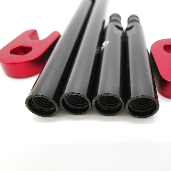 Fouriers VL-PE003 Bicycle Lightweight AL6061-T6 Aluminium Alloy Valve Extenders With Tool 30-70mm Bike Parts
