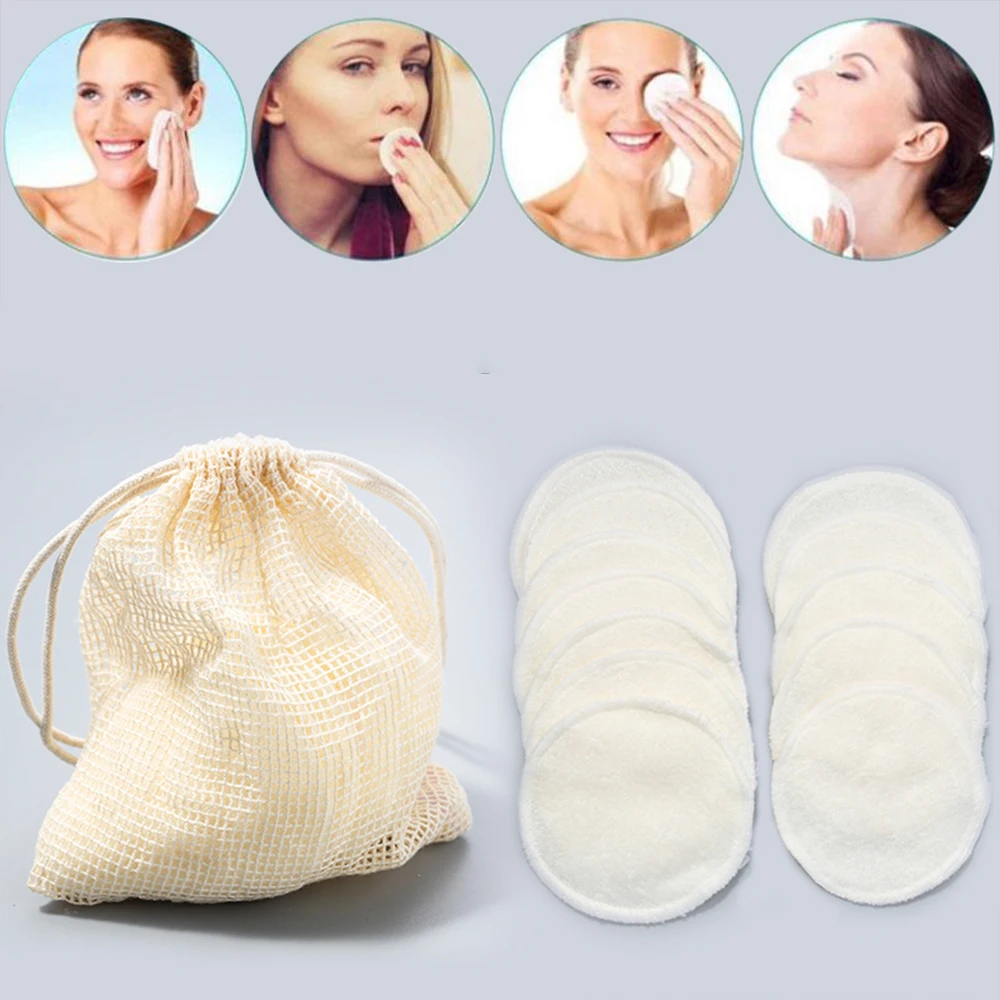 12pcs Makeup Remover Pads Reusable Cotton Pads Make Up Facial Remover