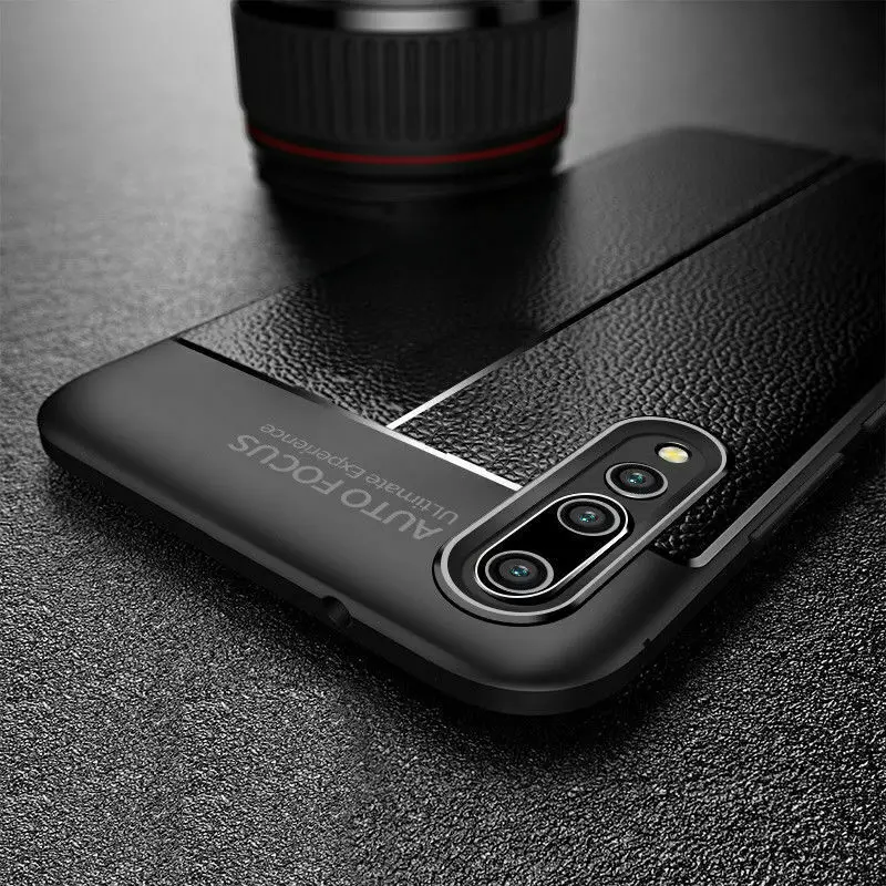 Для samsung Galaxy A70 A50 A40 A30 A20E A10 ударопрочный каучук мягкие из искусственной кожи сзади чехол-бампер для телефона чехол для samsung A70 A20E