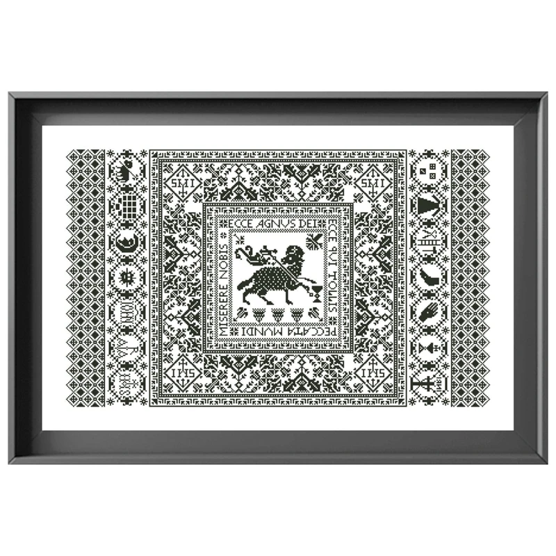 Agnus Dei cross stitch kits cartoon pattern 18ct 14ct 11ct white fabric cotton thread DIY embroidery kit for beginners