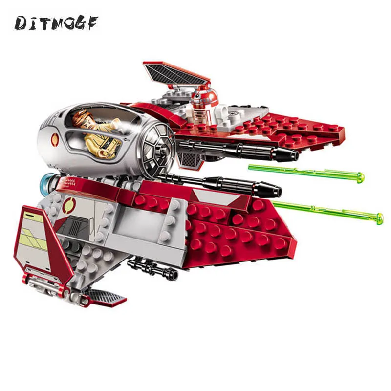 

10575 BALE Star Wars Obi-Wan's Jedi Interceptor Model Building Blocks Enlighten Action Figure Toys For Children Compatible Legoe