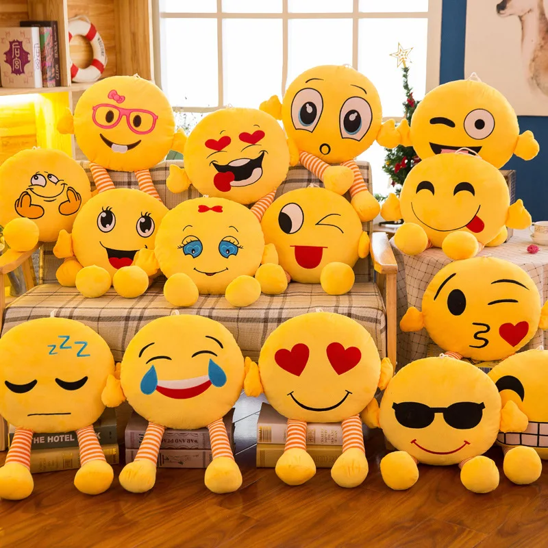 Новые стильные плюшевые игрушки креативные с ногой QQ Expression Подушка производство дом настраиваемый логотип