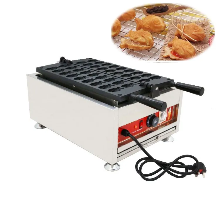 

Electric Goldfish shape mini cake waffle machine Mini Custard Taiyaki Cafe Snacks Machinery 18pcs Small Waffles Cake Baker Iron