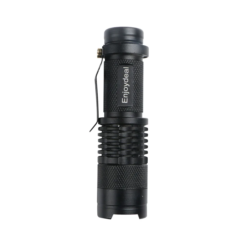 Black flashlight Портативный светодиодный фонарик Q5 2000lm мини-фонарик водонепроницаемый светодиодный фонарь 5 цветов 1 Режим масштабируемый светодиодный фонарь penlight AA 14500 - Испускаемый цвет: Black flashlight