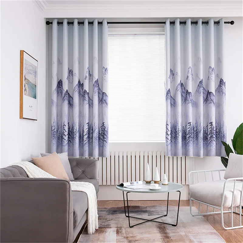 Плотные Роскошные Живописные Занавески для кухни, занавески для гостиной, спальни, декоративные современные затемненные занавески