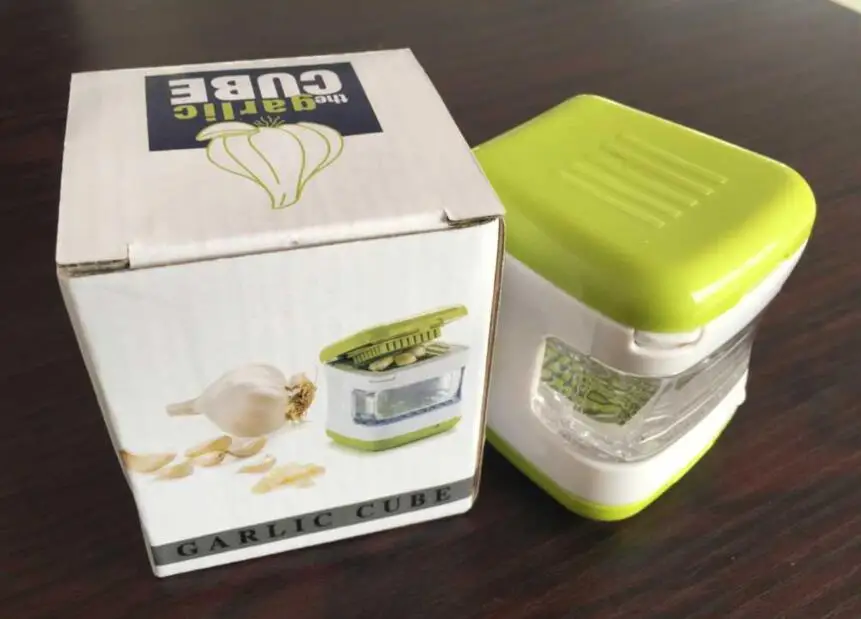Многофункциональный пластиковый пресс для чеснока, измельчитель, терка, нарезка кубиками и дольками, кухонный инструмент для овощей