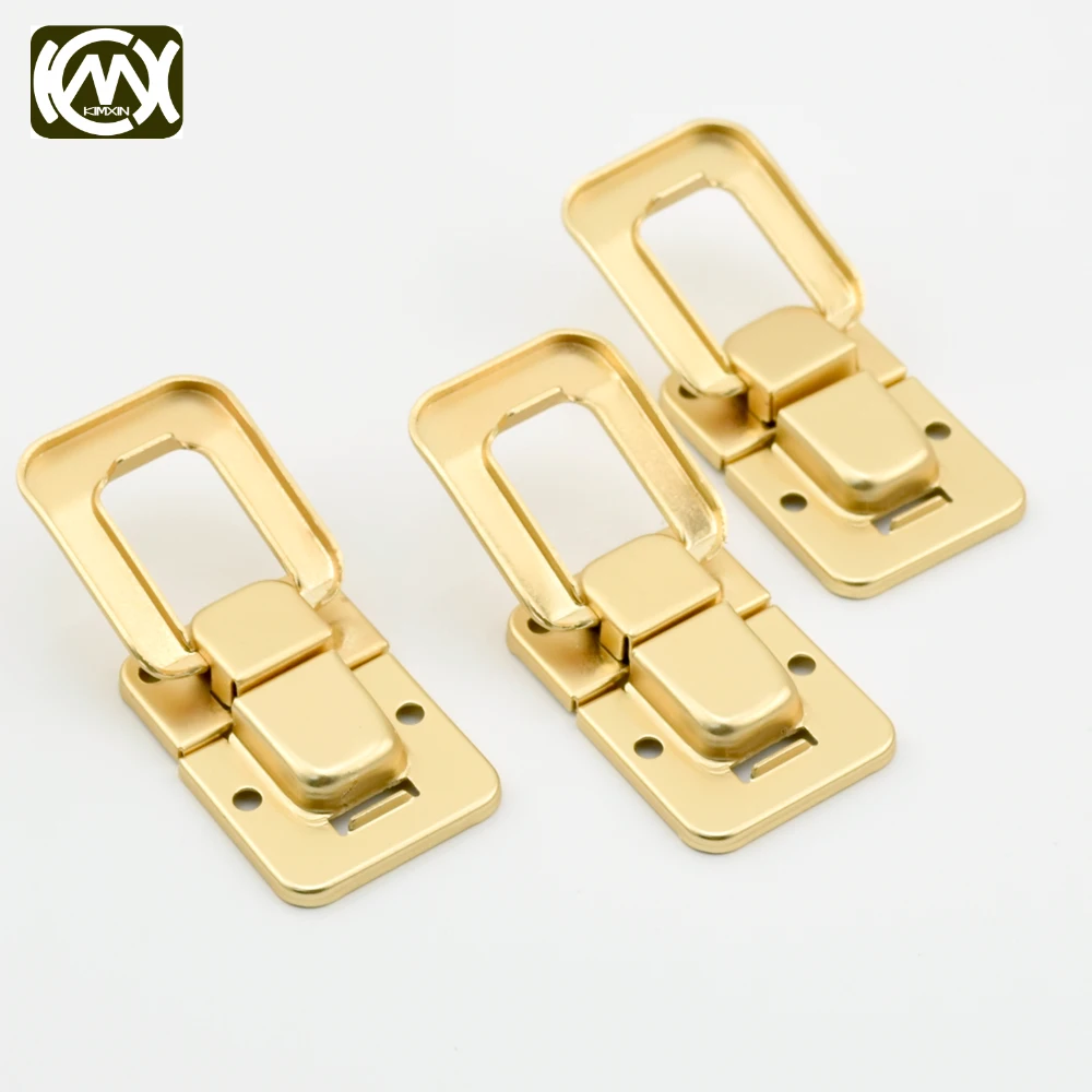 10 шт. 27*40 мм KIMXIN продажи customs Железный немой золотой чехол с застежкой Collectionbox winecsae 4 блокировка отверстия Деревянный чехол аппаратные средства с винтом