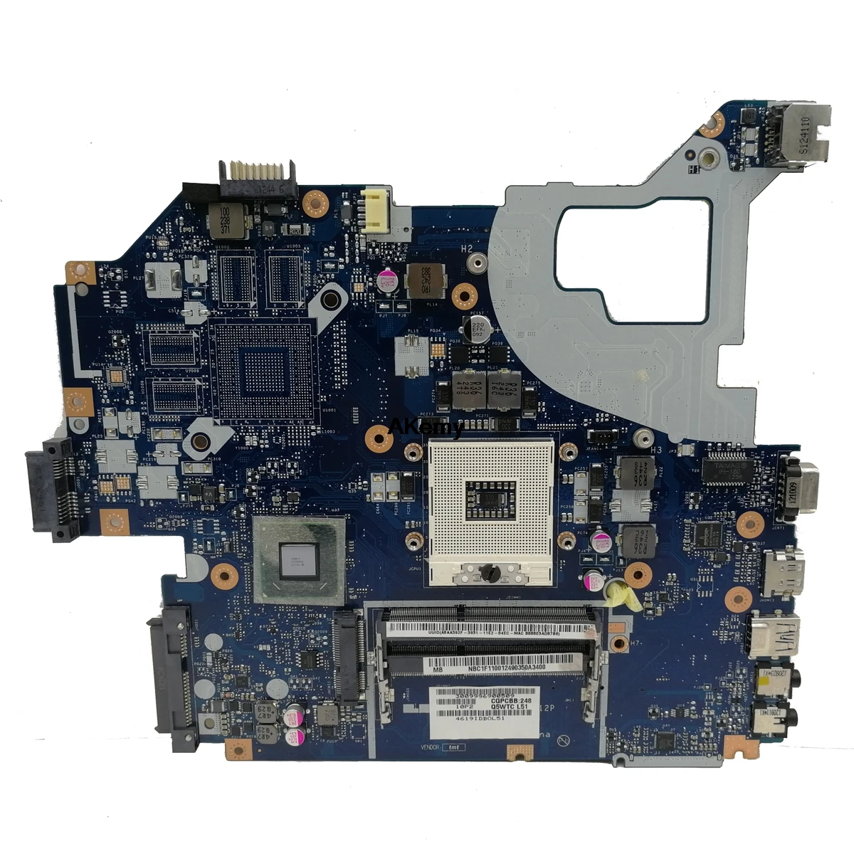 Для acer aspire V3-571G E1-571G материнская плата для ноутбука NBC1F11001 Q5WVH LA-7912P SJTNV HM70 DDR3 Бесплатный процессор