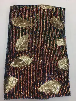 

Sat-9.9211 fashionable sequins tulle embroidery french net lace fabric for party dress