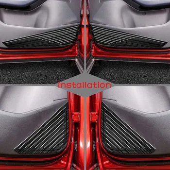 

Car Door Protector Pad Door Plank Anti Kick Anti-scratch Pad Mat Stainless Steel Mat for Mazda 3 Axela 2019 2020 2021 Accessorie