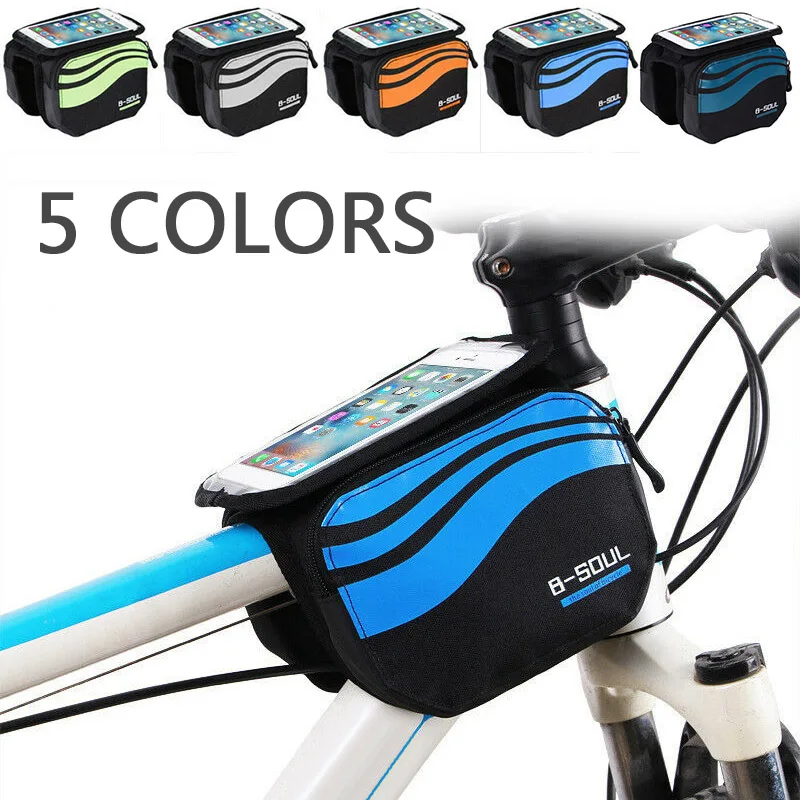 Best Bicycle Mountain Bike Upper Tube Bag Saddle Bag Touch Screen Mobile Phone Bag Waterproof 16 * 4 * 11.5cm 0 Best Bicycle Mountain Bike Upper Tube Bag Saddle Bag Touch Screen Mobile Phone Bag Waterproof 16 * 4 * 11.5cm 0