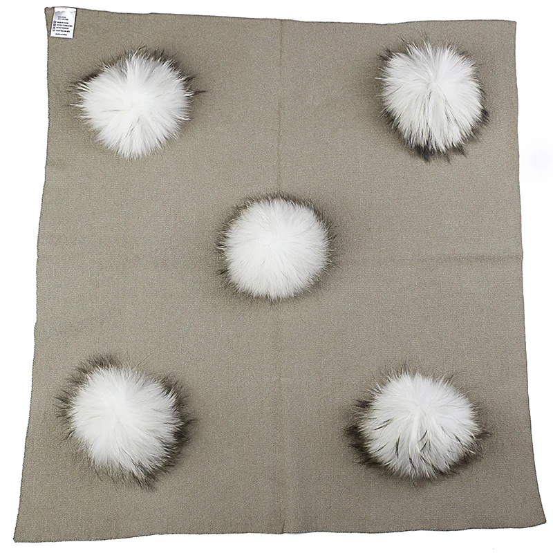 khaki white Charm Wood теплая шерсть на зиму для новорожденных и малышей, для пеленания Одеяло путешествия спальный Одеяло с 15 см с натуральным меховым помпоном постельные пеленки Обёрточная бумага - Цвет: khaki white