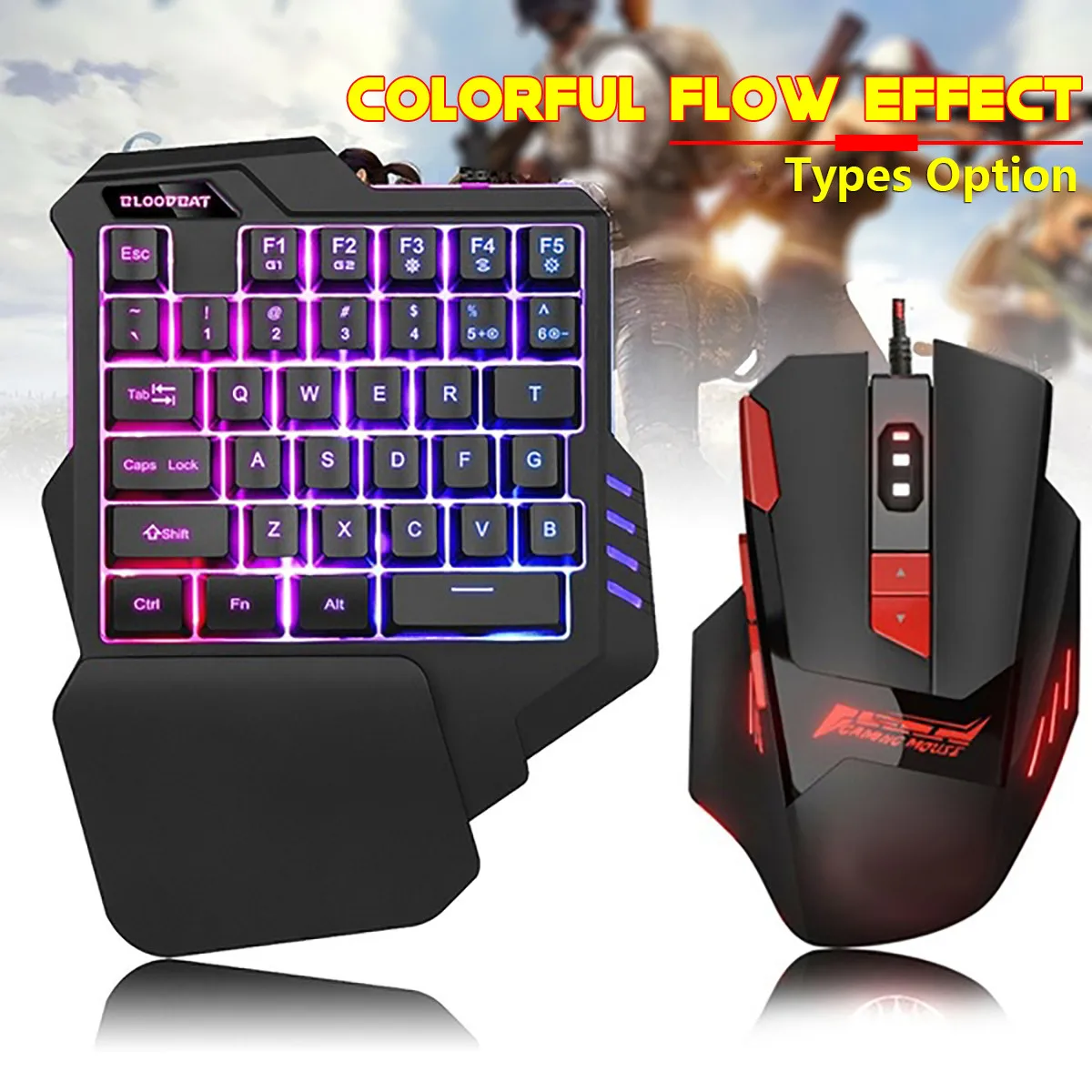 Мини-клавиатура/мышь Проводная игровая механическая клавиатура с клавиатурой с одной рукой светодиодный подсветка для игры Fortnite Fortnited PC Keycaps