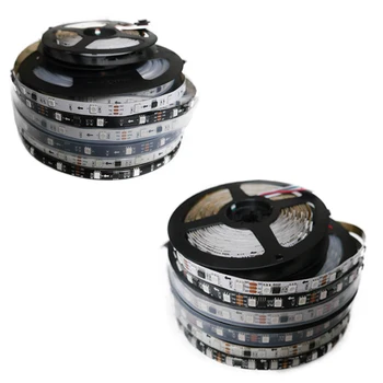 

DC12V 2811 1ic control 3 led 5050 SMD rgb strip light addressable Smart led pixels strip external ic 5m/roll 30/60