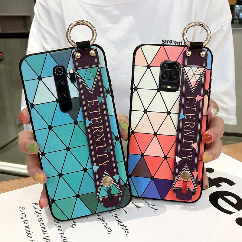 Чехол с ремешком на запястье для Xiaomi Redmi Note 9 8 Pro 9s 7 K40 Mi 9T Poco X3 NFC F3 держатель