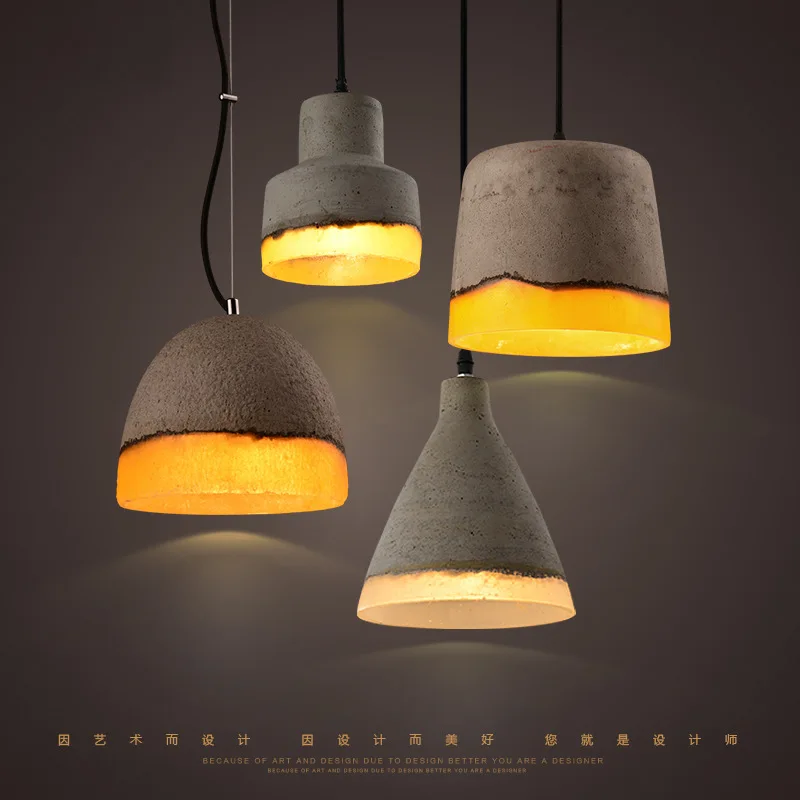

Retro Ceiling Light Coffee Restaurant Bar Loft Single-head Decoration Cement Creative Cool Northern European-Style Lamps Decorat